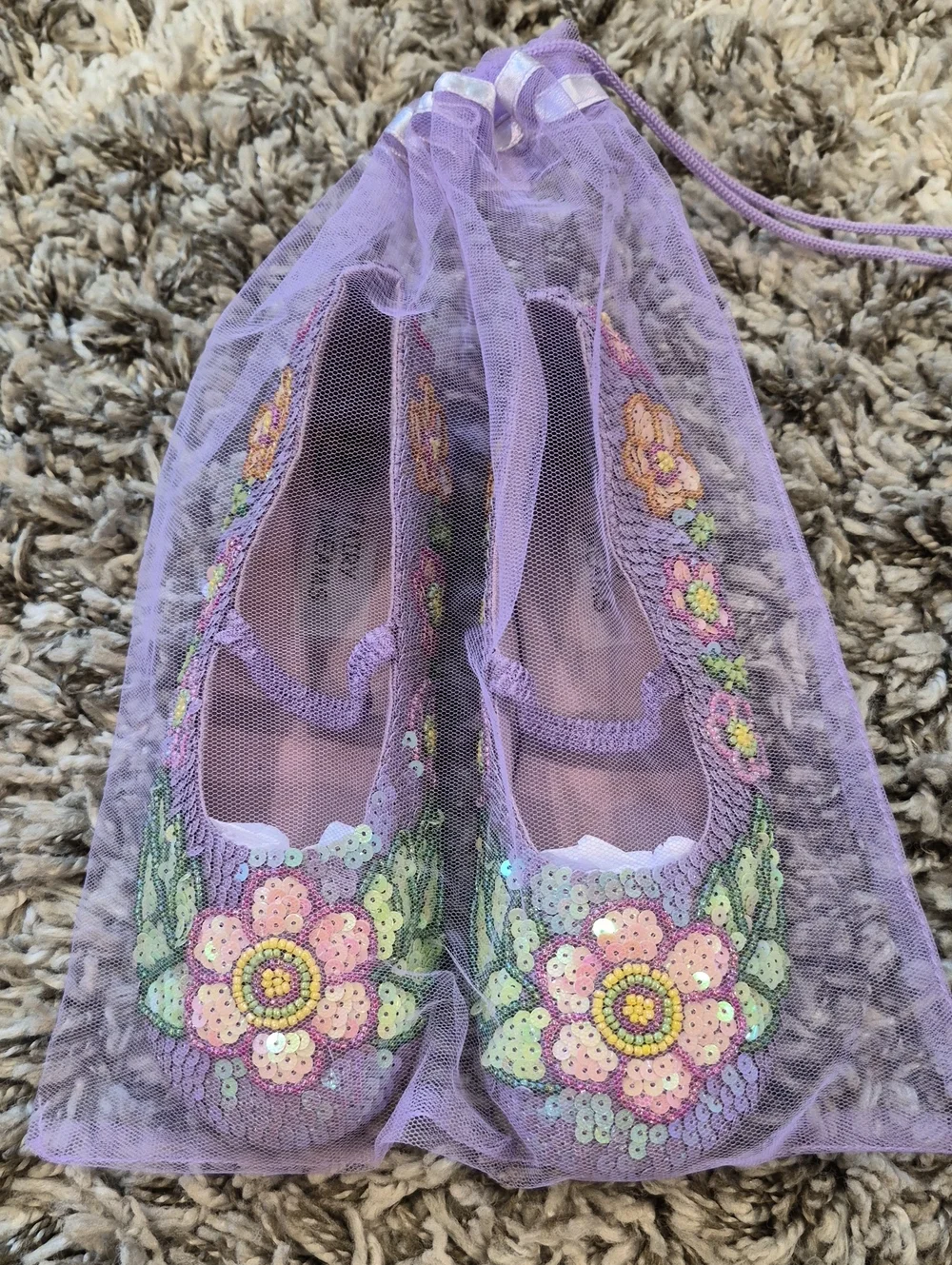 Fairy Dreams Beaded Floral Mary Jane Shoes